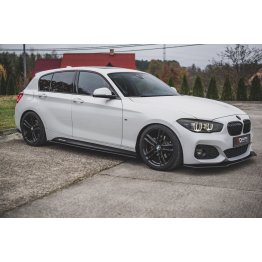 Накладки сплиттеры на пороги на BMW 1 F20 / F21 M-Pack / M140i рестайл